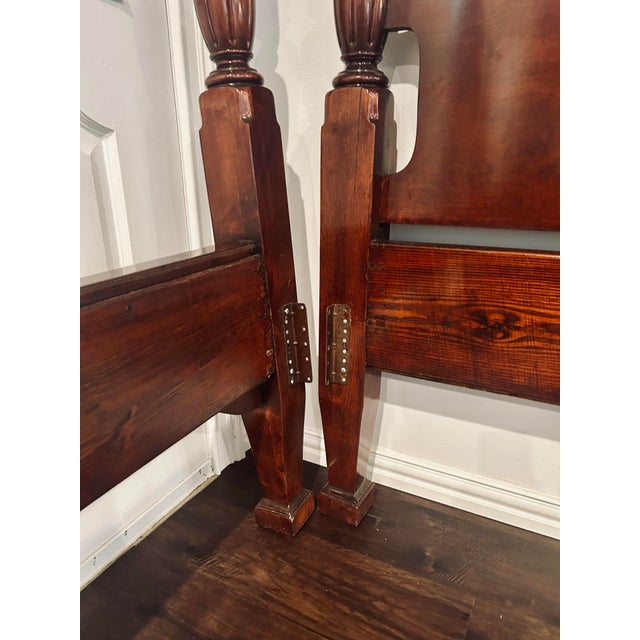 King Size Mahogany Chippendale Limited Edition 'Cochran' Four Poster Rice Bed For Sale - Image 10 of 12