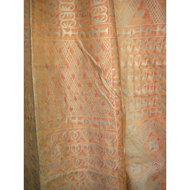 Fortuny Orange Ashanti Design Vintage Curtains a Pair For Sale - Image 6 of 10