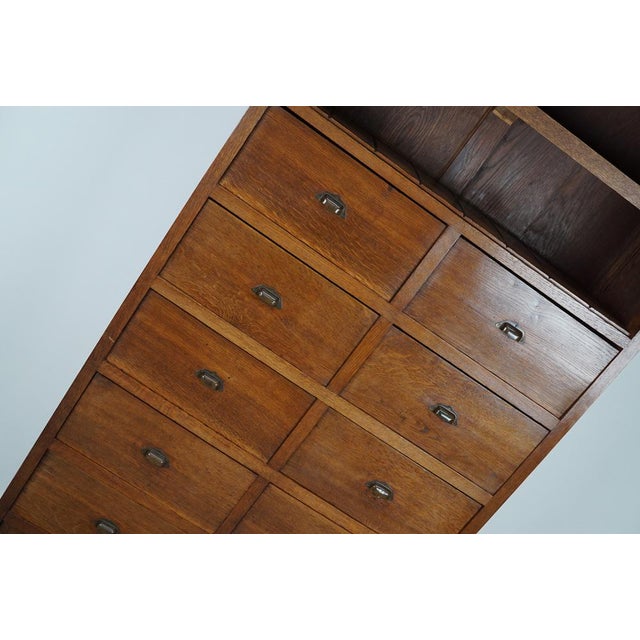 Antique French Oak Filing Cabinet, 1920s For Sale - Image 11 of 18