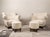 Vintage Lounge Chairs and Ottomans in Cream, 1940s, Set of 4 For Sale - Image 4 of 4
