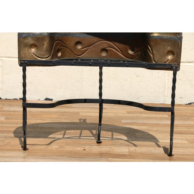 19th Century Dutch Brass & Wrought Iron Curfew Fireplace Hood | Antique Hearth Canopy | Hand-Forged Fire Screen For Sale - Image 15 of 18