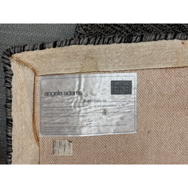 5ft X 8ft Angela Adams for Design Within Reach Grace Area Rug, Graphite For Sale - Image 11 of 12