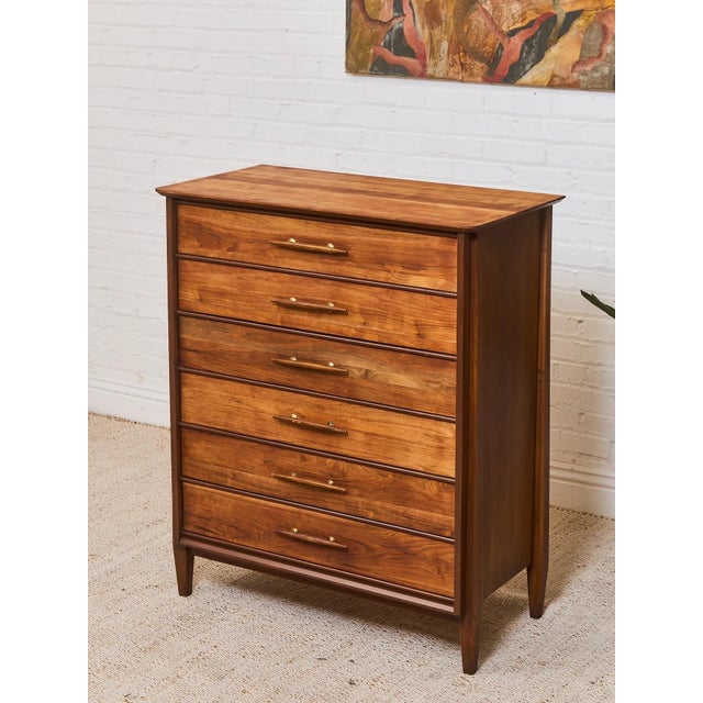 Mid 20th Century Mid 20th Century Attributed to Henredon Six Drawer Vintage Dresser For Sale - Image 5 of 12