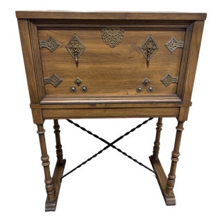 Boho Spanish Smoking Room Style Desk Bar For Sale