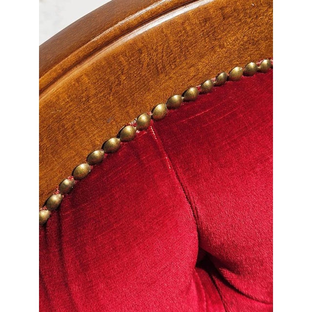 Red French Telephone Bench in Red, 1970s For Sale - Image 8 of 17