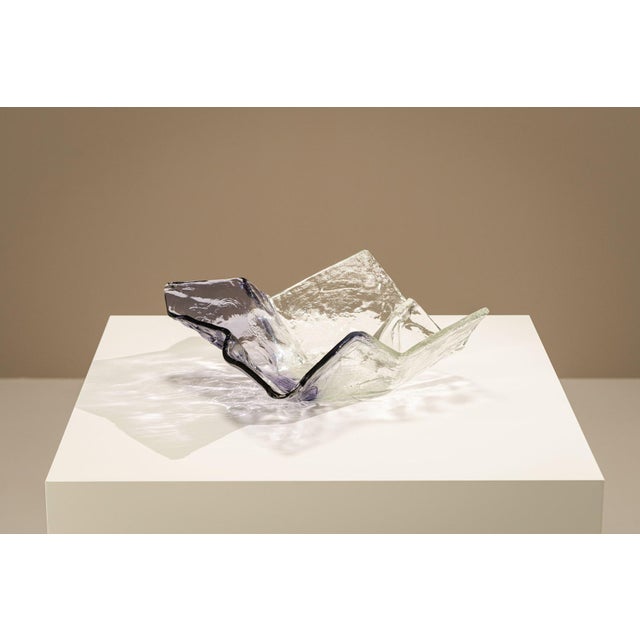 Mid-Century Modern Mod. S502 Bowl in Crystal by Carlo Nason for AV Mazzega, 1970s For Sale - Image 3 of 13