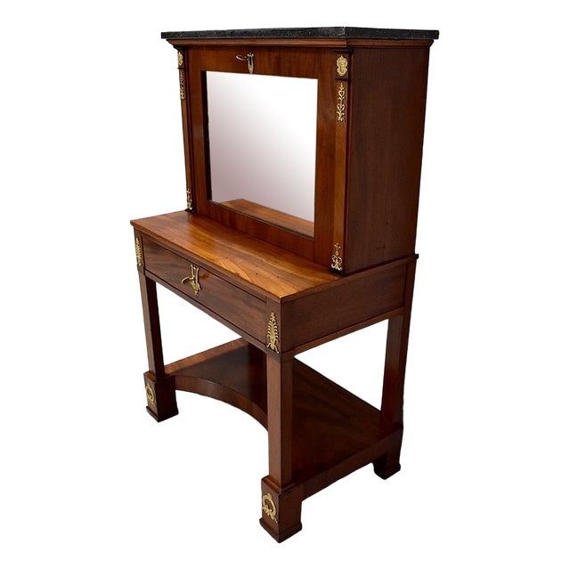Small Mahogany Secretary in Directory Style, 19th Century For Sale