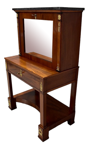 Small Mahogany Secretary in Directory Style, 19th Century