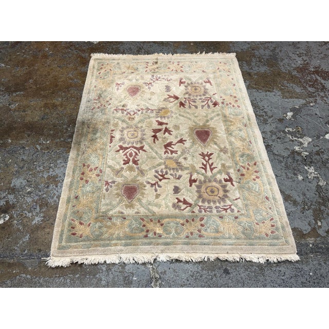 Traditional 4ft X 6ft 1in Gump's Oriental Wool Rug For Sale - Image 3 of 12