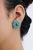 These flower cluster stud earrings feature 7.07 carats of vibrant emeralds and turquoise cabochons, set in 14k yellow...