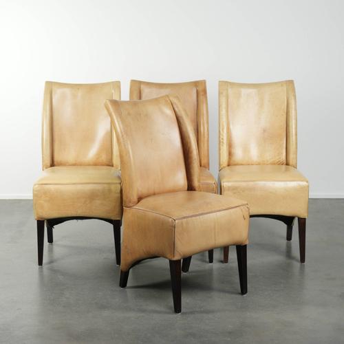 Cowhide Leather Dining Chairs, Set of 4 For Sale - Image 18 of 18