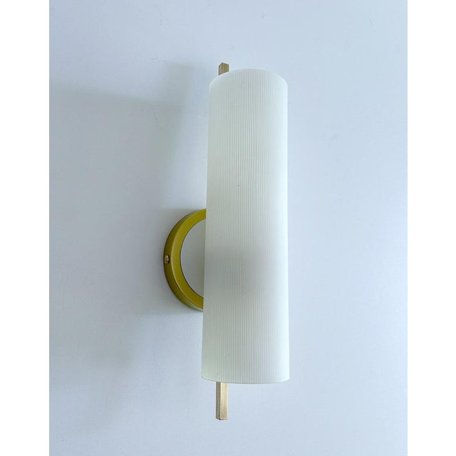 Gold Vintage Glass Sconce from Hillebrand Leuchten, 1950s For Sale - Image 8 of 15