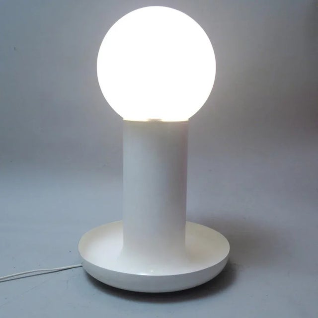 White Birillo Lamp by Luigi Massoni for Guzzini, 1968 For Sale - Image 8 of 12