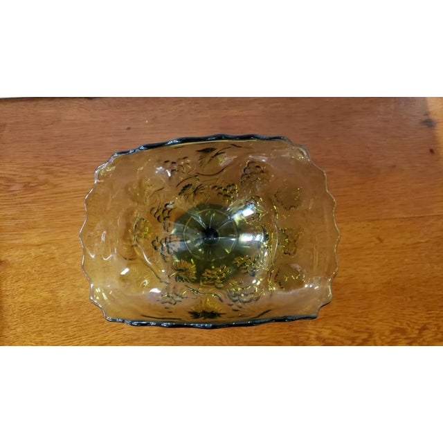 Vintage Ucagco Green Banana Boat Pedestal Centerpiece For Sale In New Orleans - Image 6 of 6