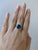Contemporary Rossana 14k White Gold London Blue Topaz Diamond Ring | Round 10mm, Size 6.75 For Sale - Image 3 of 8