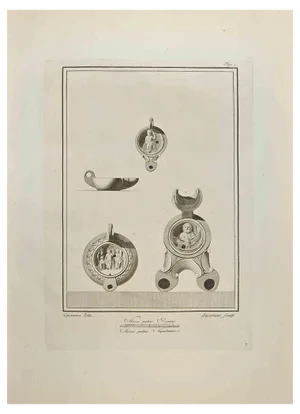Giacomo Casanova, Oil Lamp, Etching, 18th Century