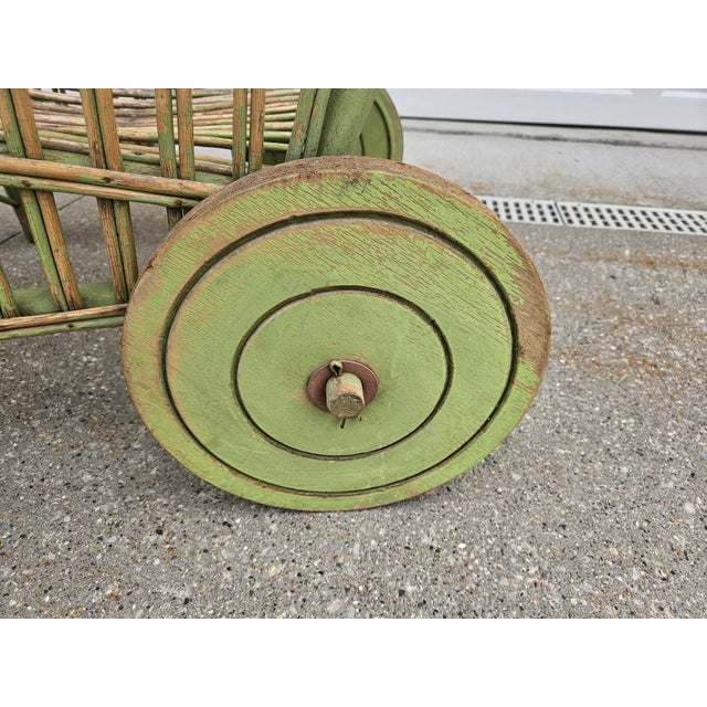 Early 20th Century Antique Weathered Green Chaise Lounge For Sale - Image 5 of 13