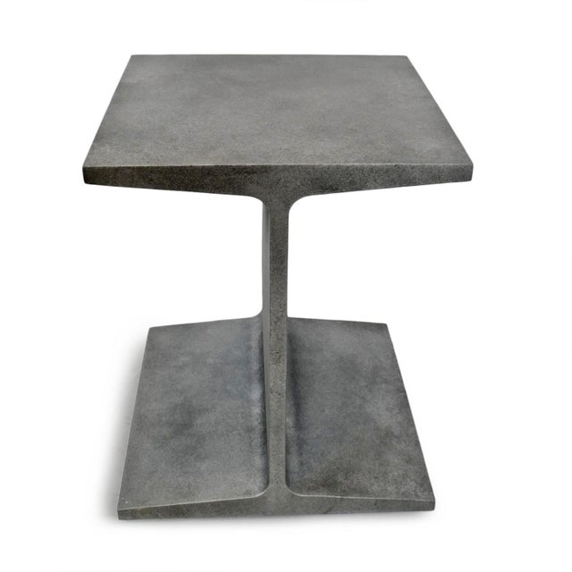 Industrial modern steel beam slice side table. Unique piece perfect for industrial or modern interior styles. Each may...
