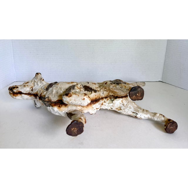 1930s Hubley Attributed Cast Iron English Setter Dog Doorstop For Sale - Image 12 of 12
