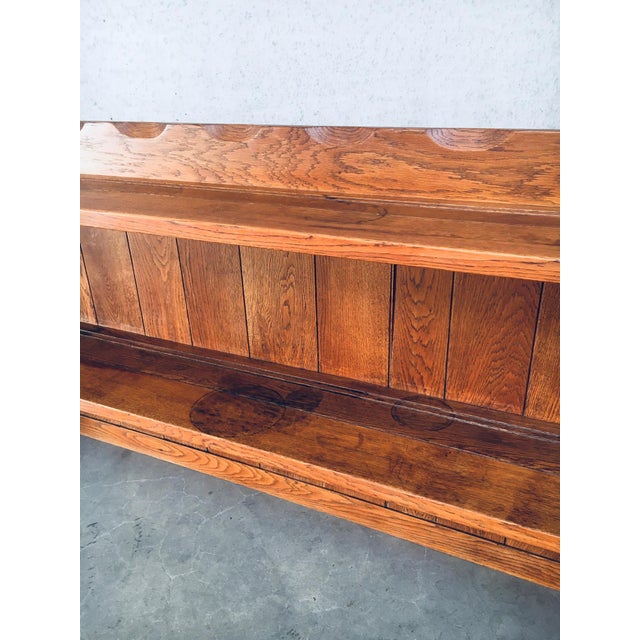 Travail Populaire Handcrafted Low Bookcase in Oak, Belgium, 1950s For Sale - Image 17 of 18