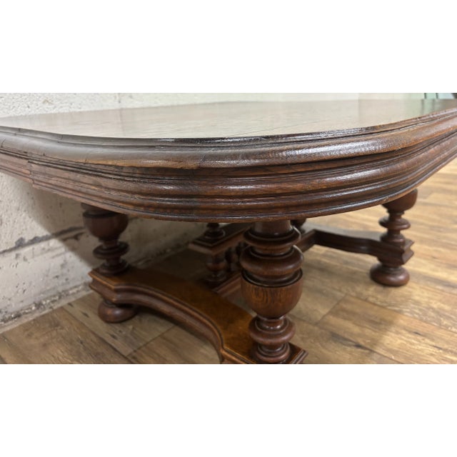 Antique French Henry II Renaissance Walnut Center Coffee Cocktail Table For Sale - Image 10 of 15