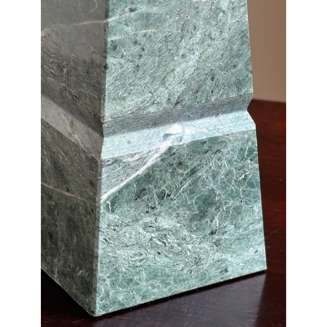 10" Neoclassical Style Green Marble Obelisk For Sale - Image 14 of 17