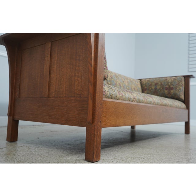 Stickley Mission Oak Arts & Crafts Sofa For Sale - Image 10 of 18