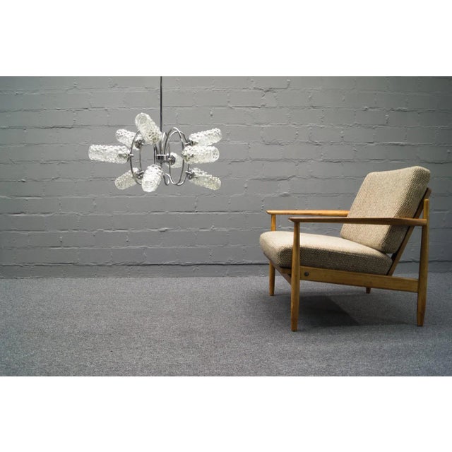 Chrome & Bubble Glass Sputnik Lamp, 1970s For Sale - Image 10 of 10