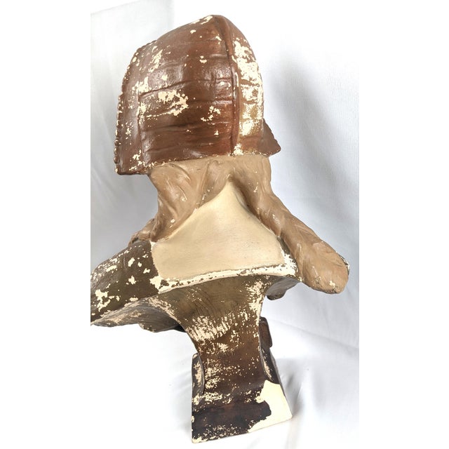 Antique Van Hassels Brussels Venetian Girl Bust, After Riccardo Aurili, With Gryphon Base For Sale - Image 10 of 18