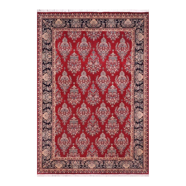 Tabriz Pak-Persian Red/Black Wool Rug - 10'0'' X 14'7'' For Sale