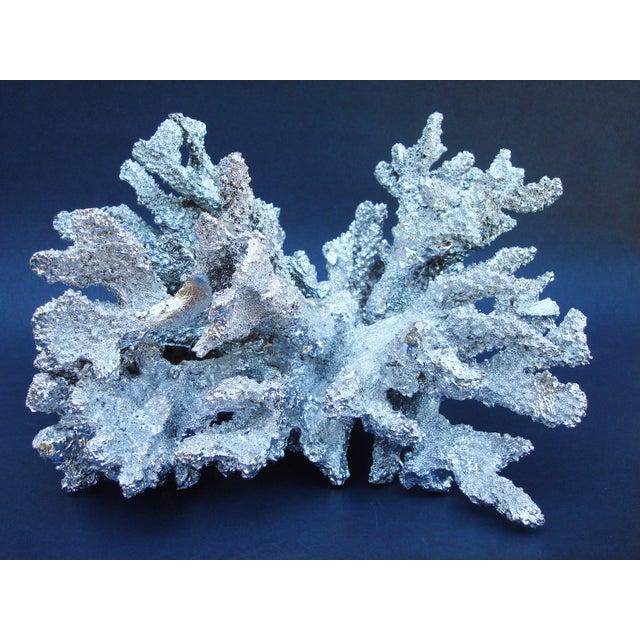 Coral Sculpture with Silver Foil Finish Chairish