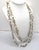 Vintage 1970s Signed DeLillo Goldtone Clear Beaded Sautoir Necklace For Sale - Image 4 of 8