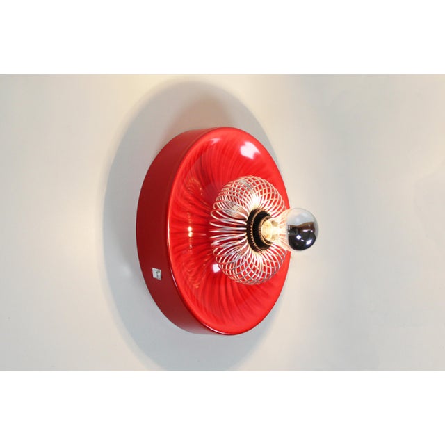 Large Space Age Wall Light by Philipe Rougier, 1980s For Sale - Image 6 of 8