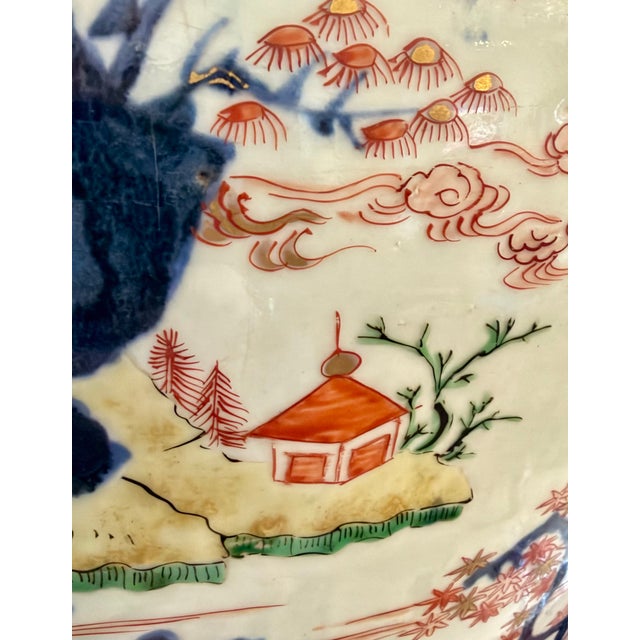 Blue 18th Century Japanese Covered Potiche in Arita Porcelain with Imari Decoration, , 1690 For Sale - Image 8 of 13