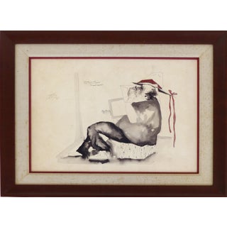 Pen and Ink W/ Watercolor by Artist Jorge Zeno (US/Puerto Rico, B1956) For Sale