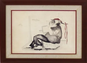 Pen and Ink W/ Watercolor by Artist Jorge Zeno (US/Puerto Rico, B1956)
