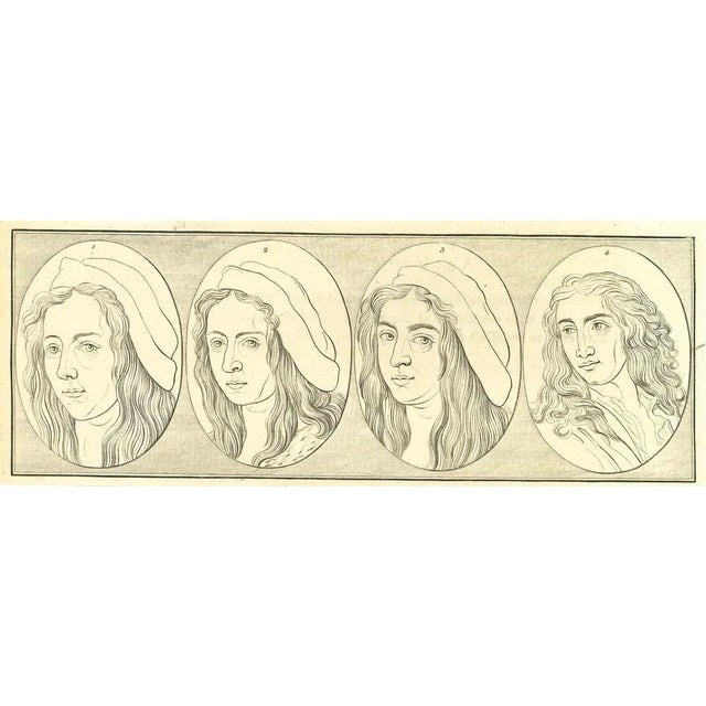 The Physiognomy - The Portrait is an original etching artwork realized by Thomas Holloway for Johann Caspar Lavater's...