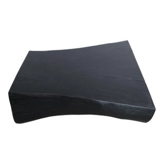 Minimalist Black Living Edge Block Coffee Table 15 For Sale