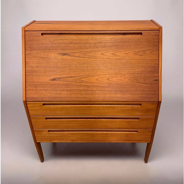 Model No. 63 Teak Wood Secretary by Kai Kristiansen for Tørring Møbelfabrik and HJN Møbler, Denmark, 1960s For Sale - Image 4 of 18