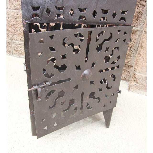 Large Outdoor Metal Moroccan Hurricane Candle Lantern For Sale - Image 11 of 13