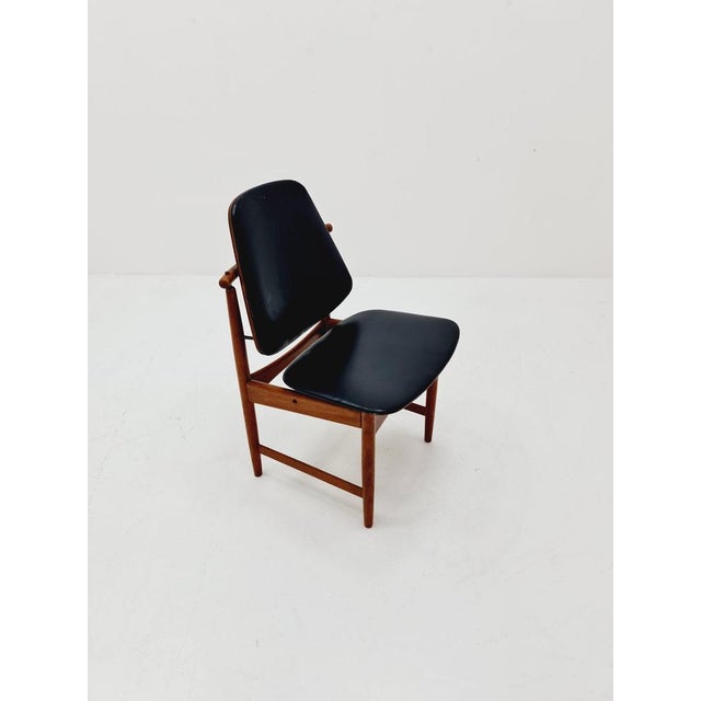 Danish Teak and Leather Chair by Arne Vodder for France & Daverkosen, 1960s For Sale - Image 3 of 11
