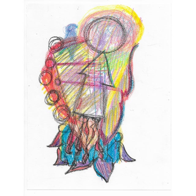 Abstract 1991 Abstract Drawing by Mark Dorman For Sale - Image 3 of 3