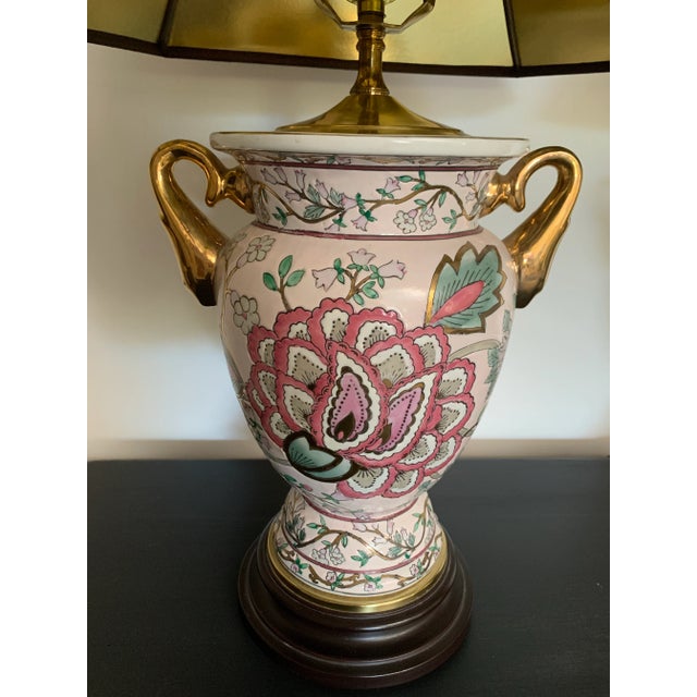 Chinoiserie Gilded Table Lamps - A Pair For Sale - Image 4 of 8
