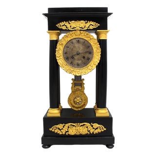 19th Century Empire Pendulum Clock For Sale