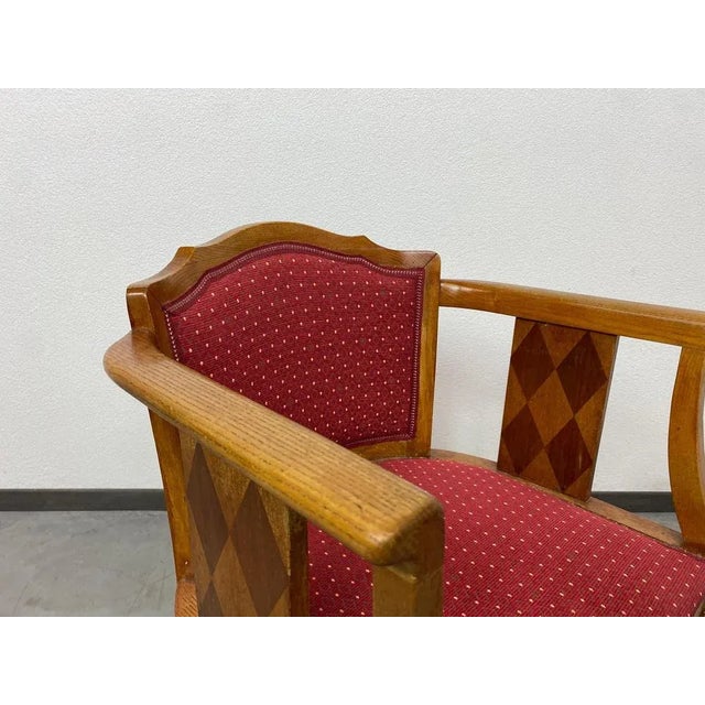 1930s Art Deco Walnut Office Chair, 1930s For Sale - Image 5 of 11