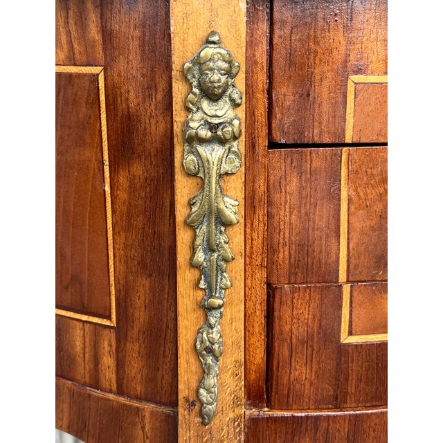 19th Century Bouillotte Louis XVI Style, Kidney Shaped Bronze and Walnut Table, A Pair For Sale - Image 12 of 18