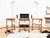 1970s Round Post Modern Brutalist MCM Beech Dining Table + 6 Chairs, 9 Pcs Set For Sale - Image 6 of 16
