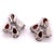 Modern 14 Karat White Gold and Garnet Earrings For Sale - Image 3 of 7