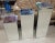 Set of 3 Graduated Modernist Beveled Glass Mirrored Pedestals Columns For Sale - Image 12 of 12