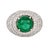 6.63 Carat Emerald and Diamond Cluster Ring, Size-6.5 For Sale - Image 9 of 9